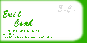 emil csak business card